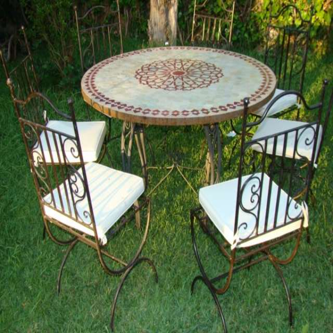 Moroccan Handmade Iron Chair Detail Design
