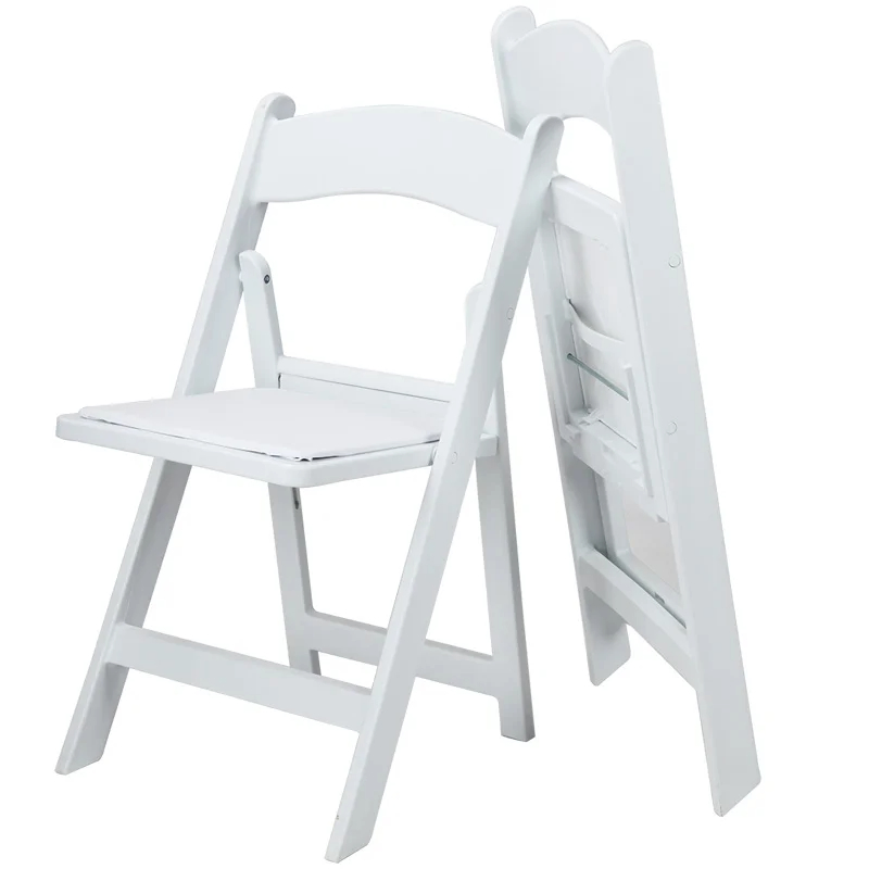 Hotel Folding White Resin Outdoor Garden Park Banquet Event Party Wedding Chair