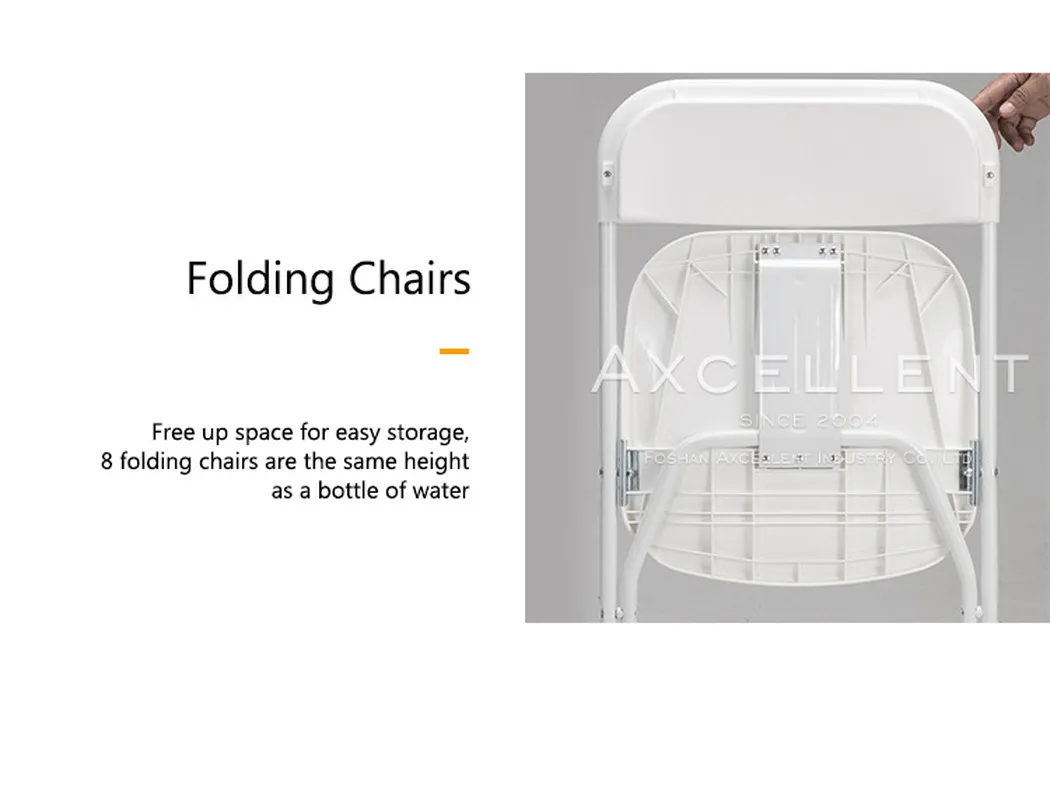 Cheap White Folding Resin Chair Wedding Plastic Chair for Events Restaurant Banquet