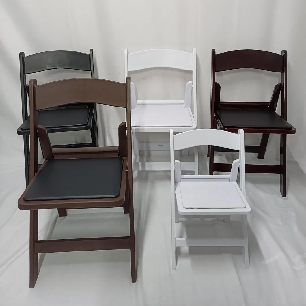 Wholesale Portable Weddings Outdoor Padded Brown Resin Folding Chairs