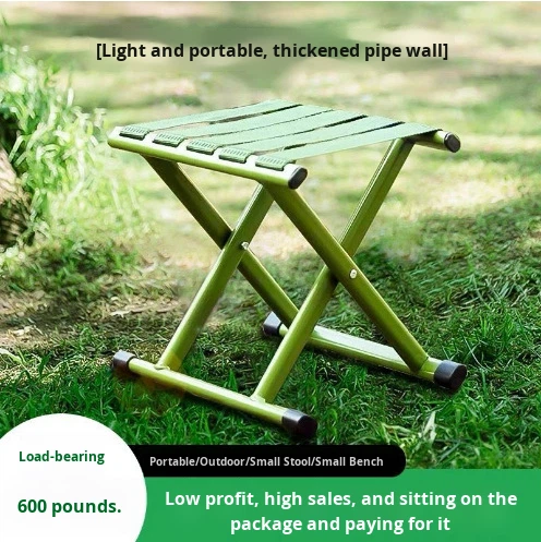 Folding PVC Outdoor Stool &amp; Fishing/Camping Chair with Thick Backrest Portable Design for Night Market Use