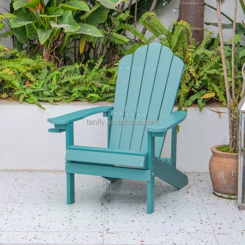 Waterproof Outdoor Garden Foldable Plastic Resin Adirondack Chair HDPE