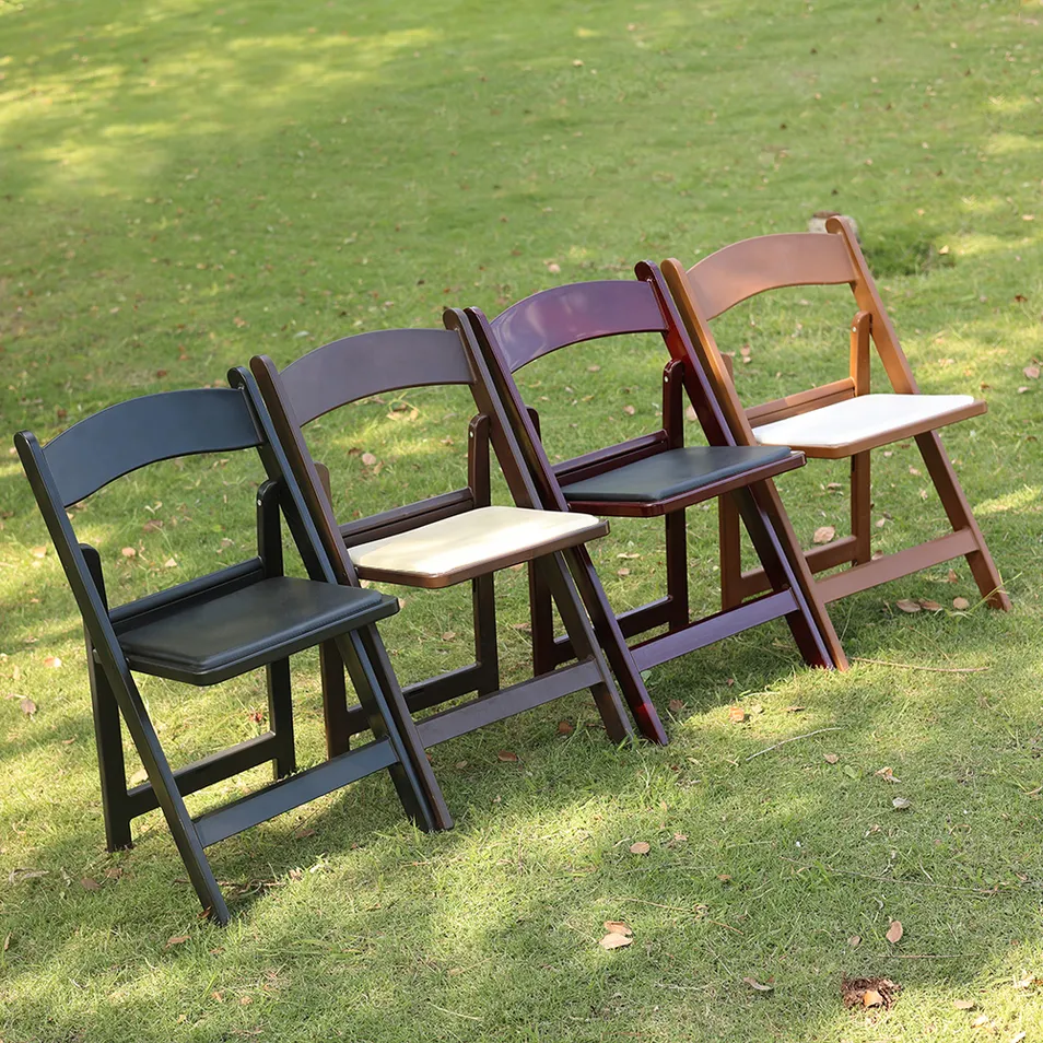 Custom Wedding Hall Furniture Wimbledon White Resin Outdoor Folding Party Foldable Chairs for Events