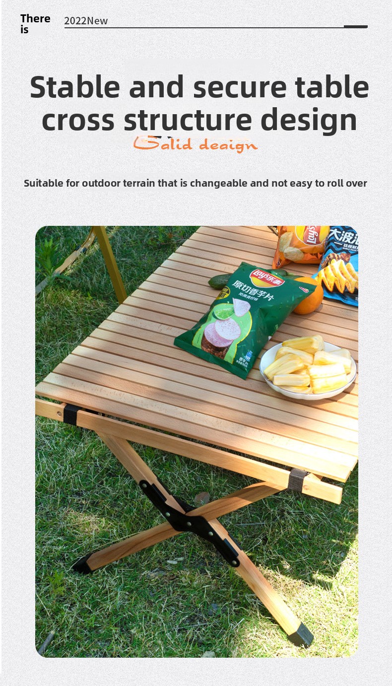Aluminum Alloy Outdoor Folding Table and Portable Picnic Chair Set for Camping Egg Roll Furniture Durable Metal Equipment