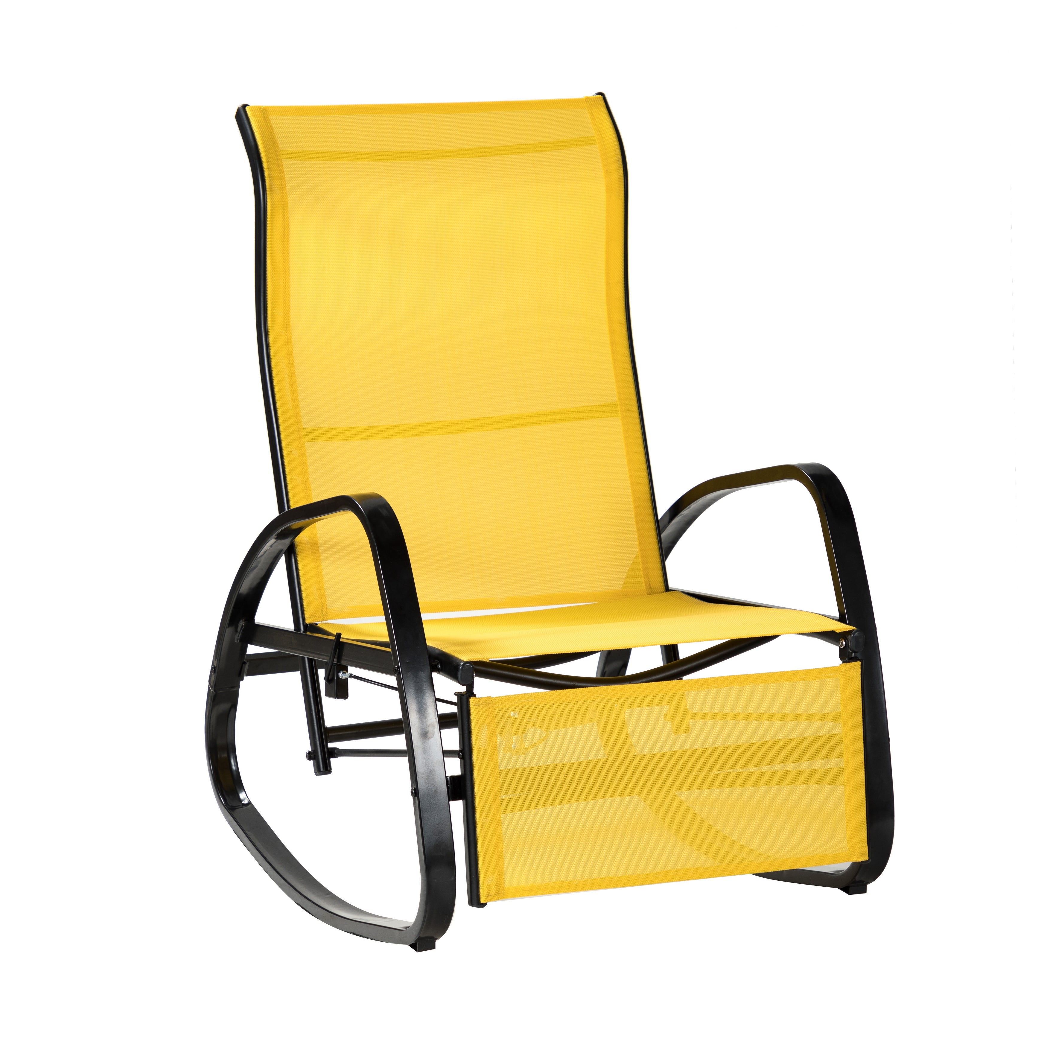 Farmhouse Foldable Rocking Chairs Leisure Ways Outdoor Type Freestyle Rocker Portable Folding Wrought Iron Ways Chair Sets