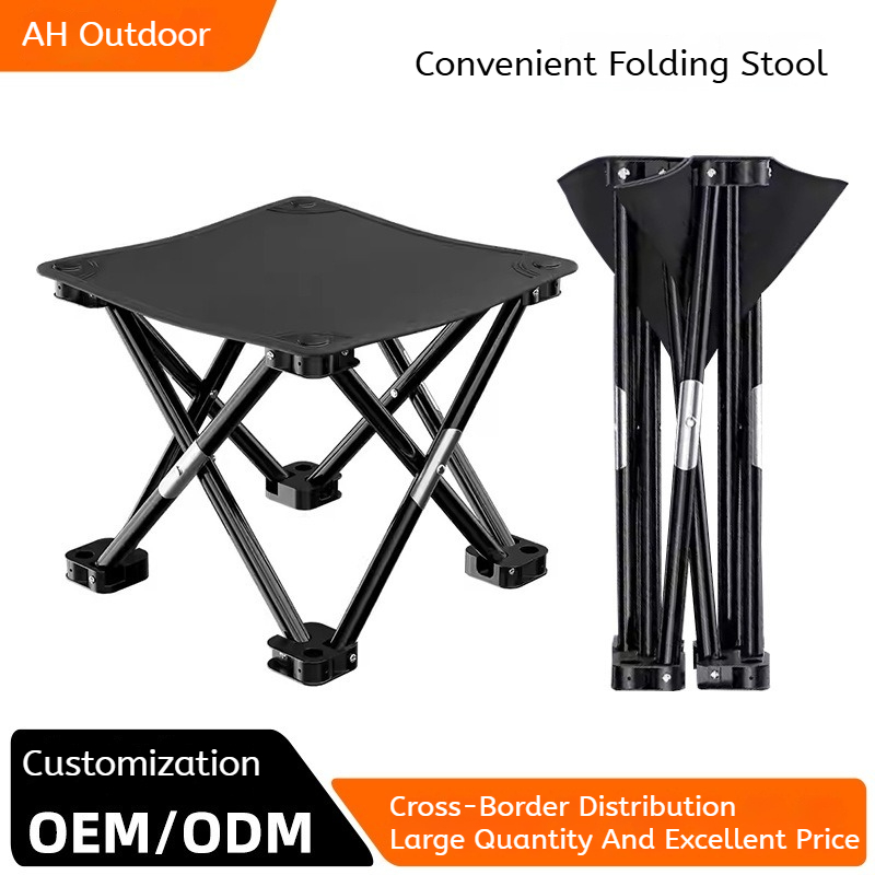 High Load Bearing Portable Lightweight Aluminum Ultralight Folding Chair Step Stool for Hiking Fishing Outdoor Activities Beach