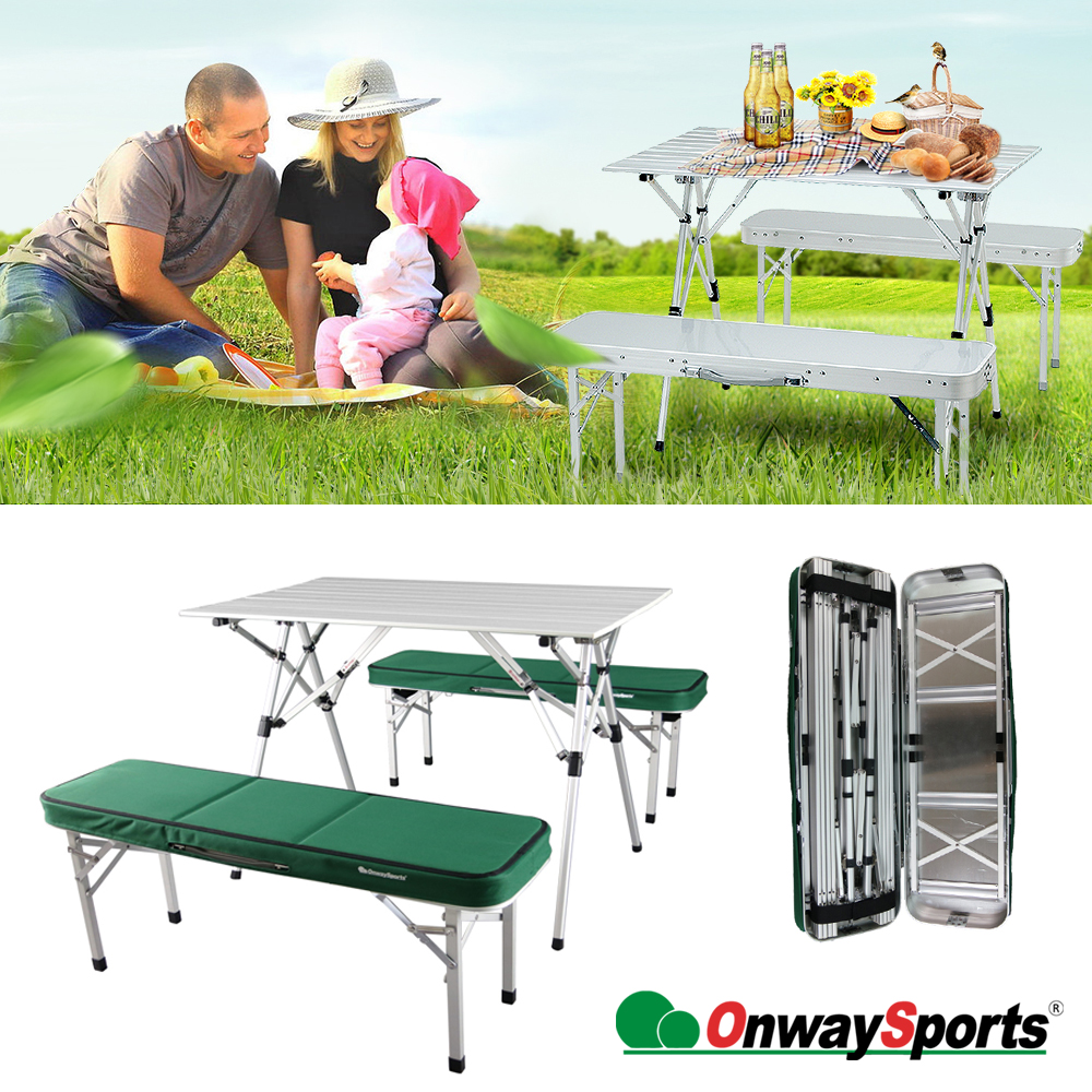 Outdoor Suitcase Aluminum Folding Picnic Table
