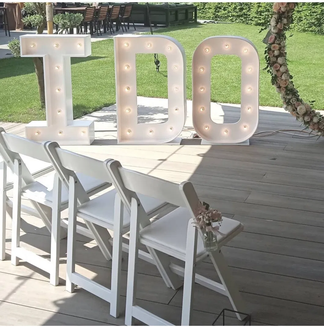 Hot Sale Foldable Chair Wedding Event Plastic Wimbledon Garden Chairs White Resin Folding Chair Outdoor