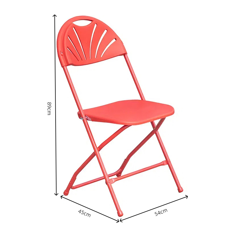 Fan back folding chair view 1