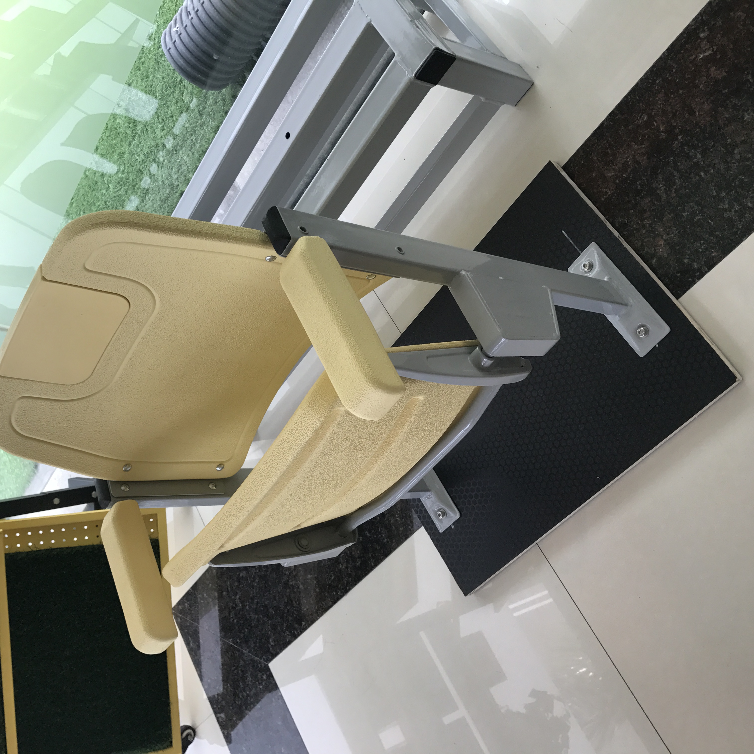 HDPE VIP Foldable Stadium Chair Steel Frame Seats Tip up Seating for Football Basketball Stadium CS-ZZB-GL