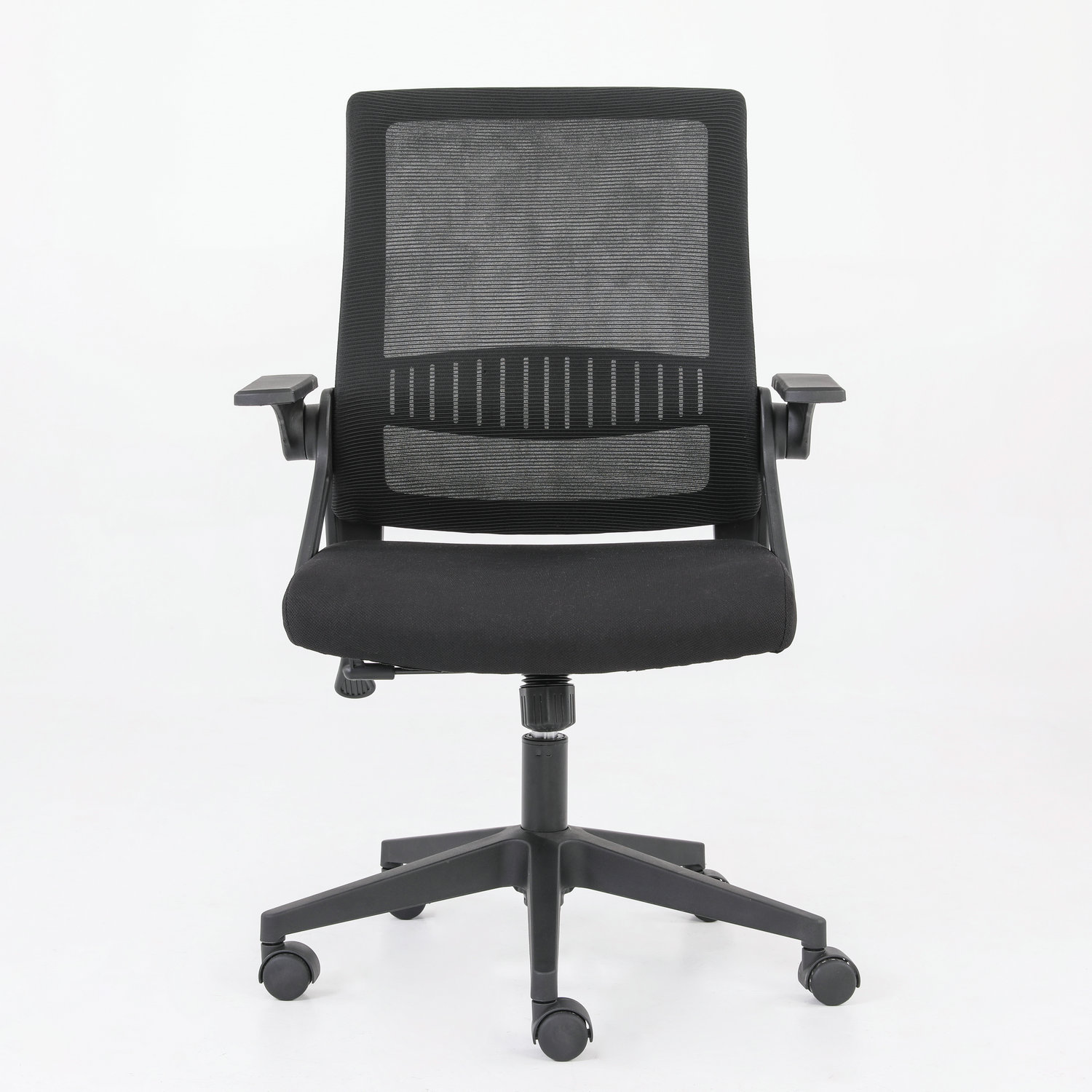 2024 Black Nordic Modern Style Swivel Office Chair for Kids Full Mesh Folding Visitor Task Chair with Comfortable Office Back
