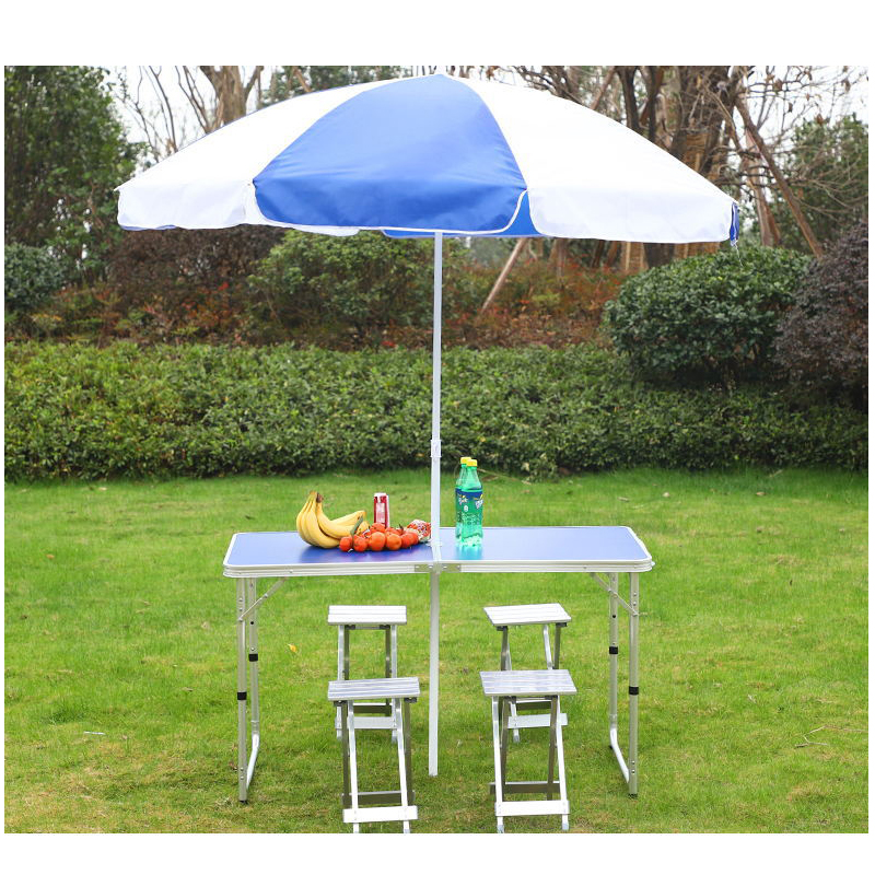 Hot Sell Outdoor Folding Camping Table and Chair Set Aluminum Suitcase Table with Chairs
