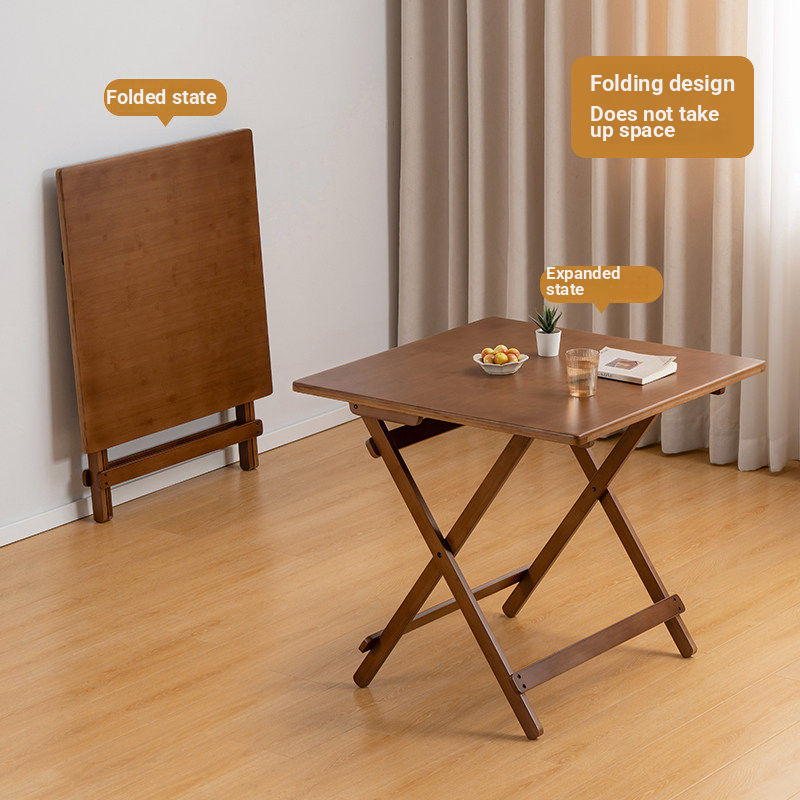 Folding Table and Chair Set with Adjustable Height for Small Apartments
