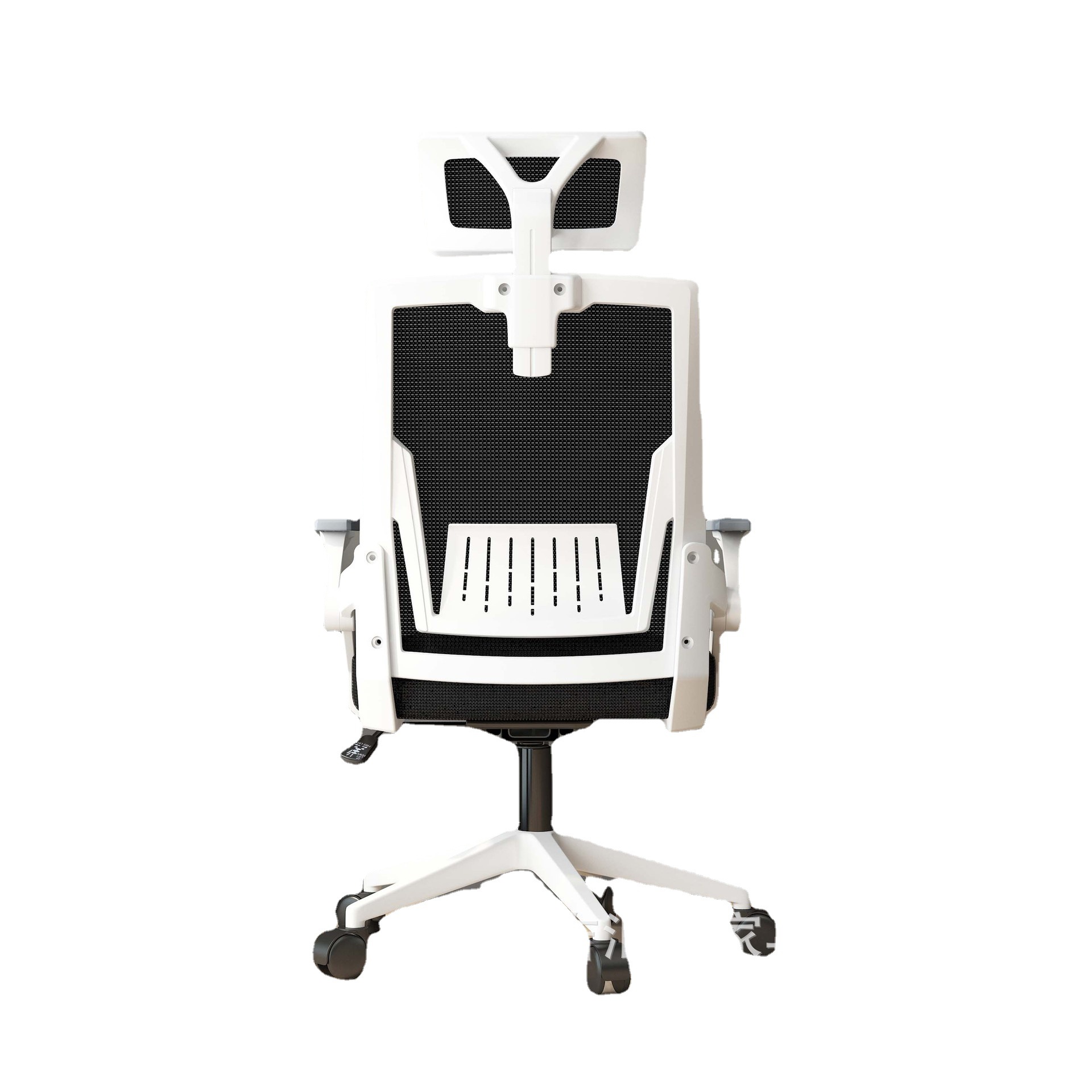 Flip-up Foldable Armrest Ergonomic Back Design Rolling Home Office Swivel High Back Mesh Chair for Office
