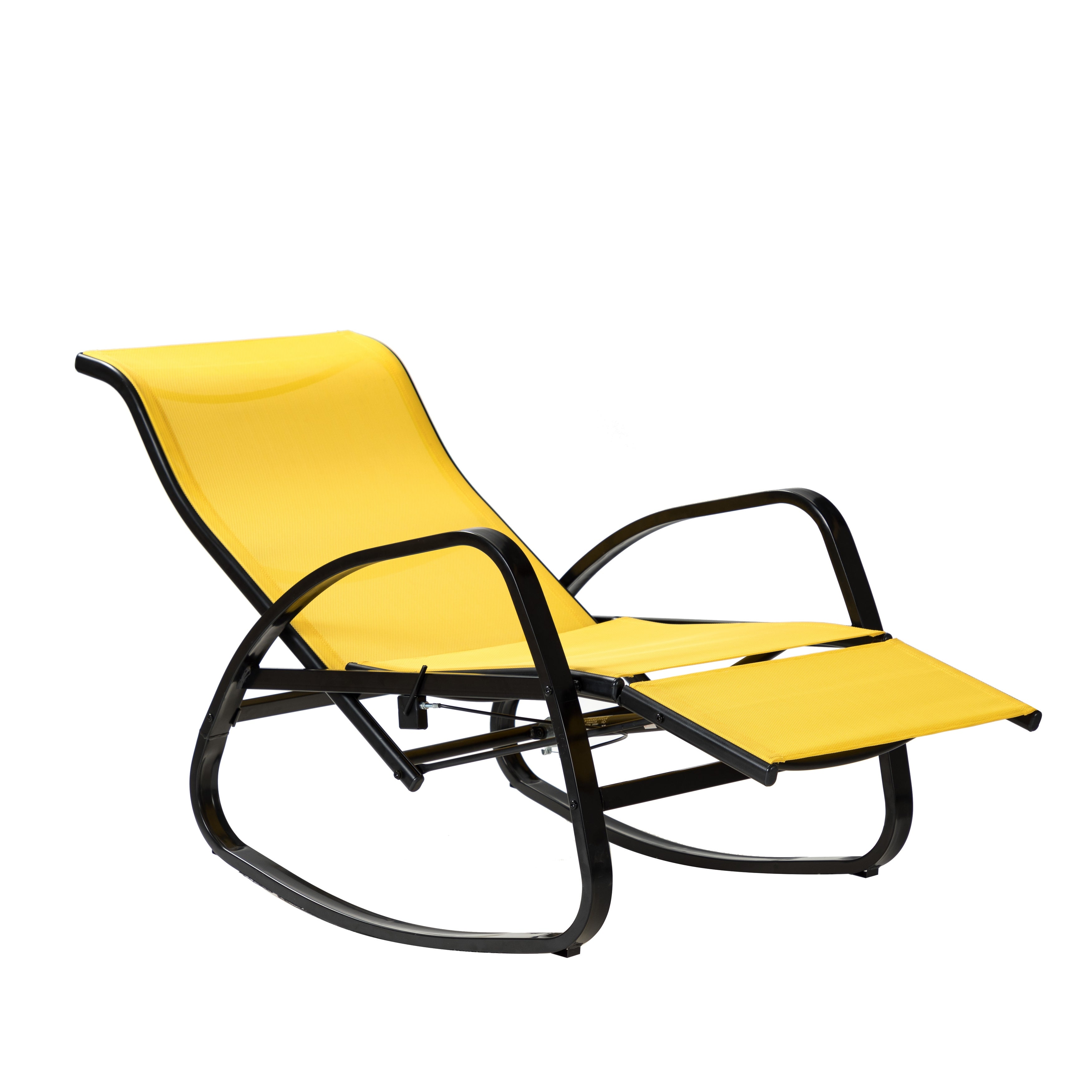 Farmhouse Foldable Rocking Chairs Leisure Ways Outdoor Type Freestyle Rocker Portable Folding Wrought Iron Ways Chair Sets