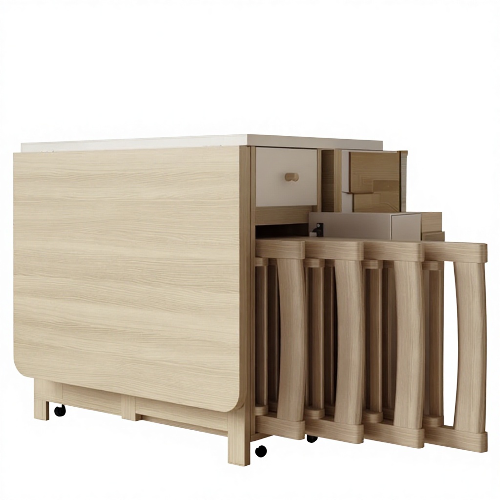 Multi-Functional Modern Convertible Folding Dining Table and Chair Set for Home and Camping Use