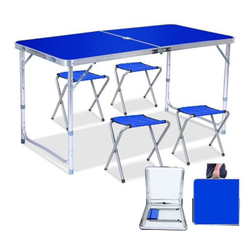 Hot Sell Outdoor Folding Camping Table and Chair Set Aluminum Suitcase Table with Chairs