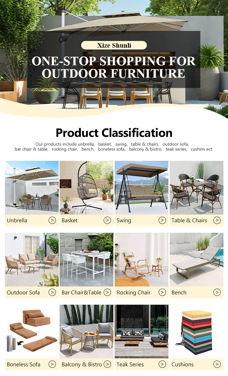 Outdoor luxury furniture style banner