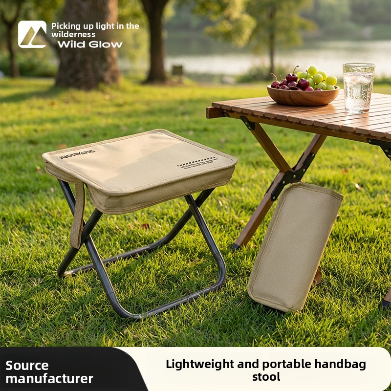 Outdoor Furniture Folding Stool Portable Camping Picnic Seatless Chair for Train &amp; Fishing Bench