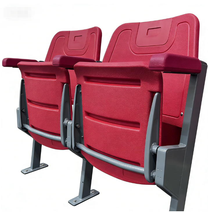 HDPE VIP Foldable Stadium Chair Steel Frame Seats Tip up Seating for Football Basketball Stadium CS-ZZB-GL