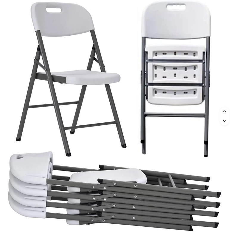 Wholesale Lightweight Foldable White Chair Portable Outdoor Plastic Garden Party Folding Chairs for Events Rental