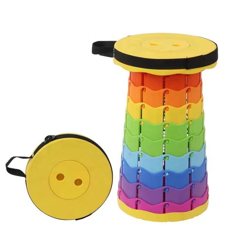 Portable Telescopic Stool for Traveling Retractable Stool Camping Folding Fishing Chair