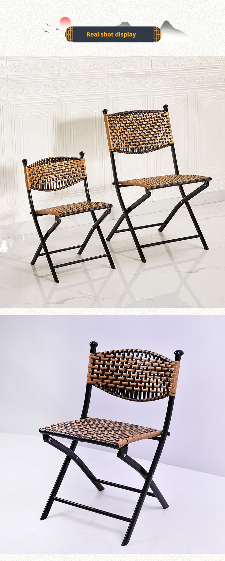 Outdoor rattan chair view 5