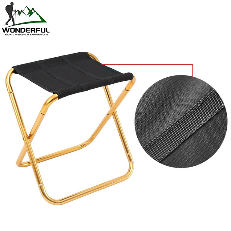 Wholesale Custom Lightweight Portable Metal Garden Chair Foldable Camping Stool Suitable for Outdoor Travel Hiking Fishing