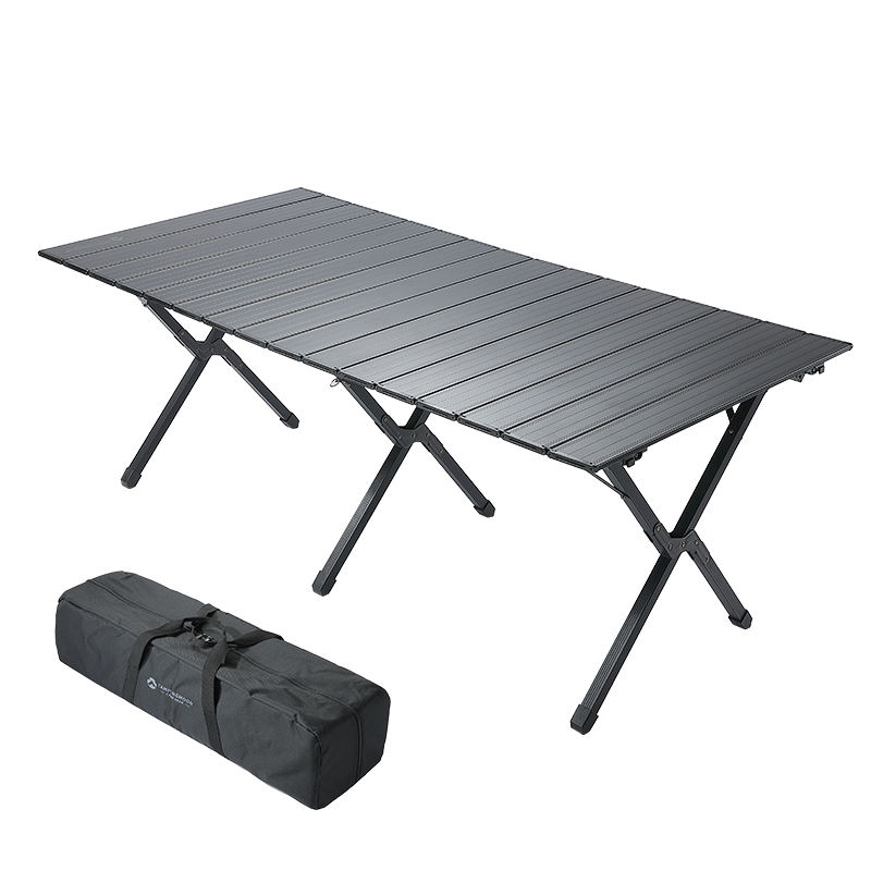 Campingmoon Outdoor Camping Aluminum FoldingTable High Quality Portable Garden Bbq Camping Picnic Metal Egg Roll Table