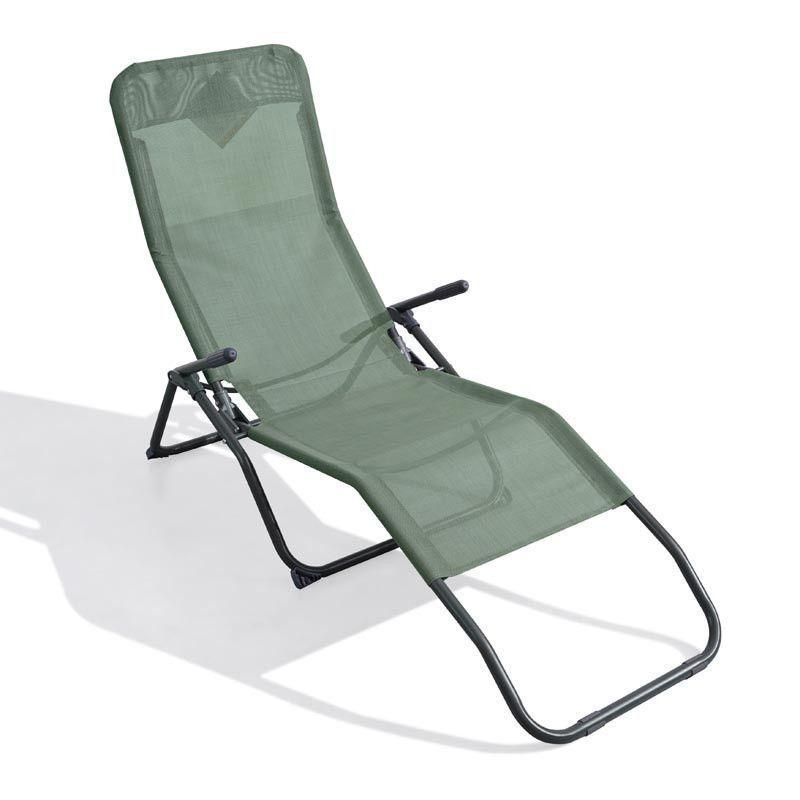 Heavy Duty Folding Beach Recliner Breathable Mesh Fabric Outdoor Lounge Chair with Steel Frame for Pool Garden Patio