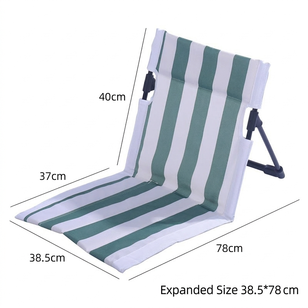Breathable Mesh Folding Beach Lounge Compact Stadium Seat for Outdoor Picnic Camping