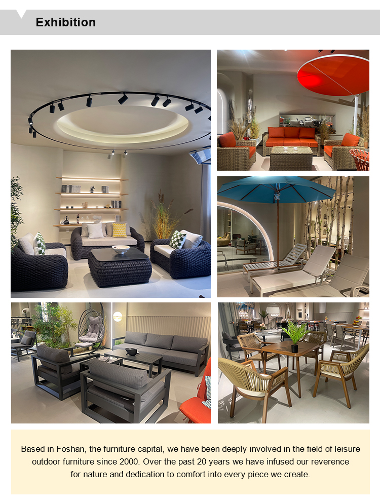 Outdoor luxury furniture materials