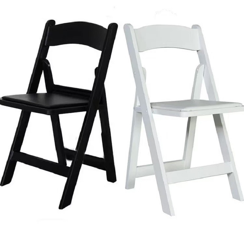 Wholesale Outdoor Garden White Padded Wimbledon Folding Resin Chair for Wedding Party