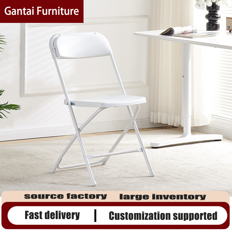 Cheap Portable Stackable Plastic Folding Chair Modern Design School Bedroom Living Room Foldable Outdoor Dining Steel Wedding
