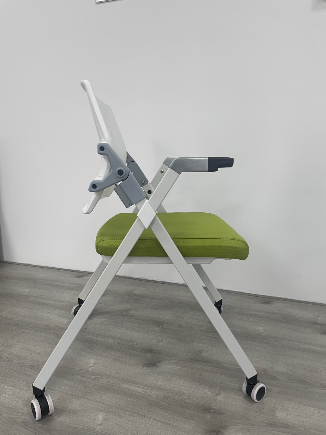 Modern School Training Folding Stackable Chair with Swivel Table Plastic and Mesh Back Optional Conference and Office Chair