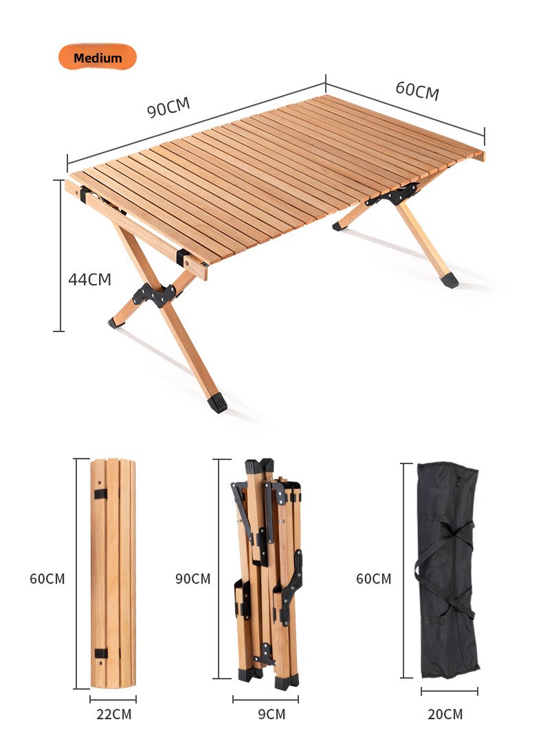 Aluminum Alloy Outdoor Folding Table and Portable Picnic Chair Set for Camping Egg Roll Furniture Durable Metal Equipment