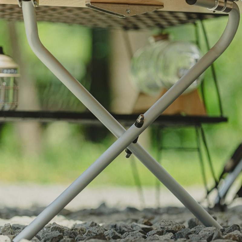 Portable Minimalist Camping Table and Chair Set Folding Outdoor Use Strong Bamboo Desk Zhejiang Origin