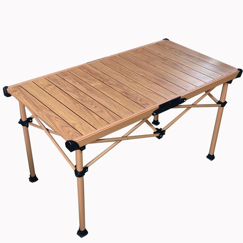 Aluminum Picnic Outdoor Folding Table Egg Roll Table Portable Furniture Camping Barbecue Stall Night Market Rectangular Desk