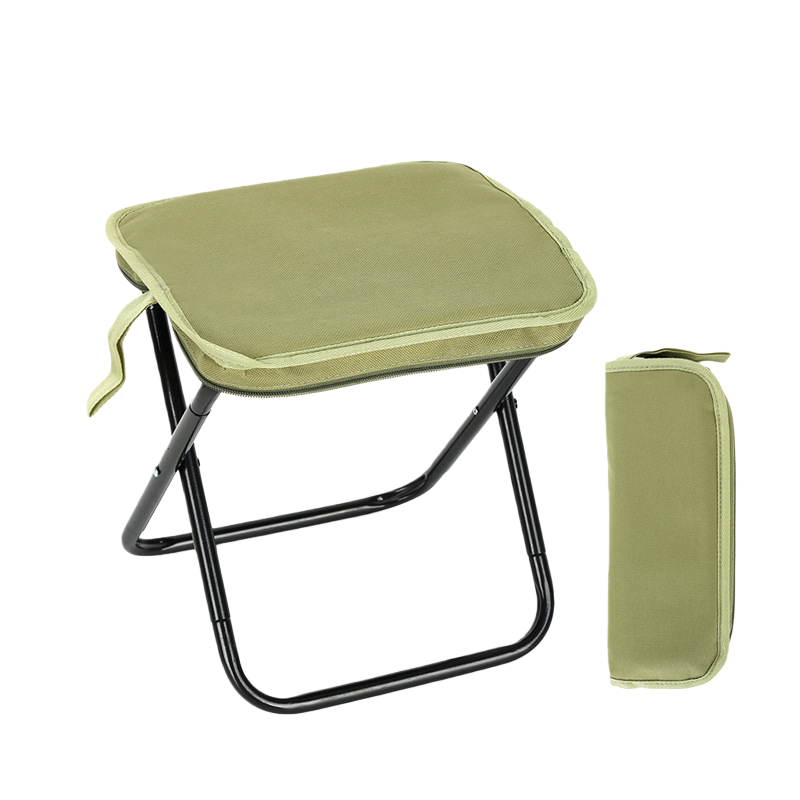 Portable Metal Iron Folding Camping Stool &amp; Outdoor Fishing Chair with Modern Design Oxford Fabric Customizable Logo for Picnics