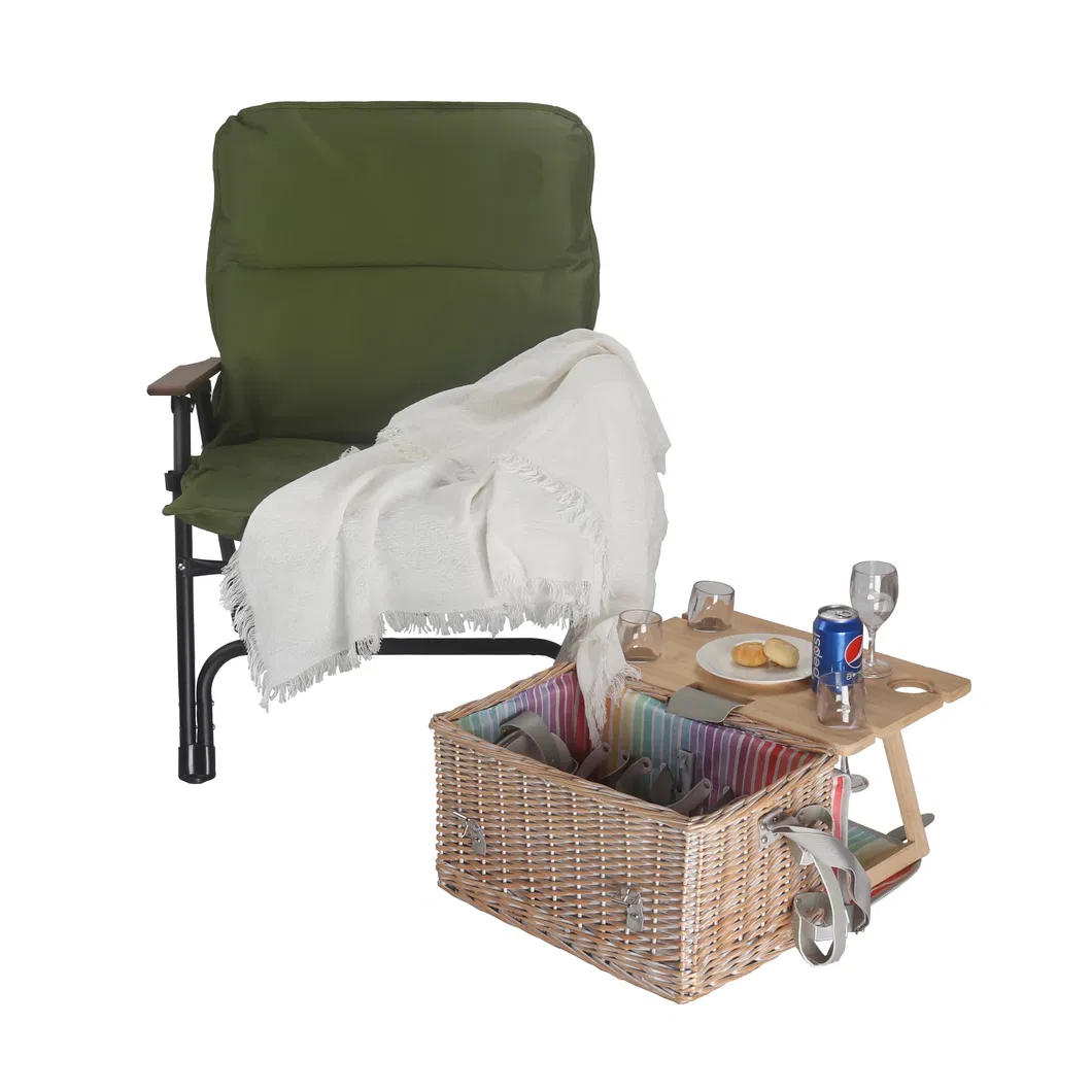 Wholesale Large Outdoor Padded Backpack Iron Folding Beach Camping Chair