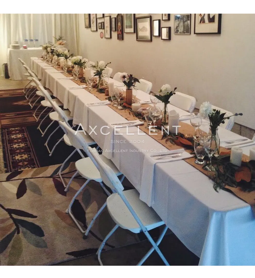 Cheap White Folding Resin Chair Wedding Plastic Chair for Events Restaurant Banquet