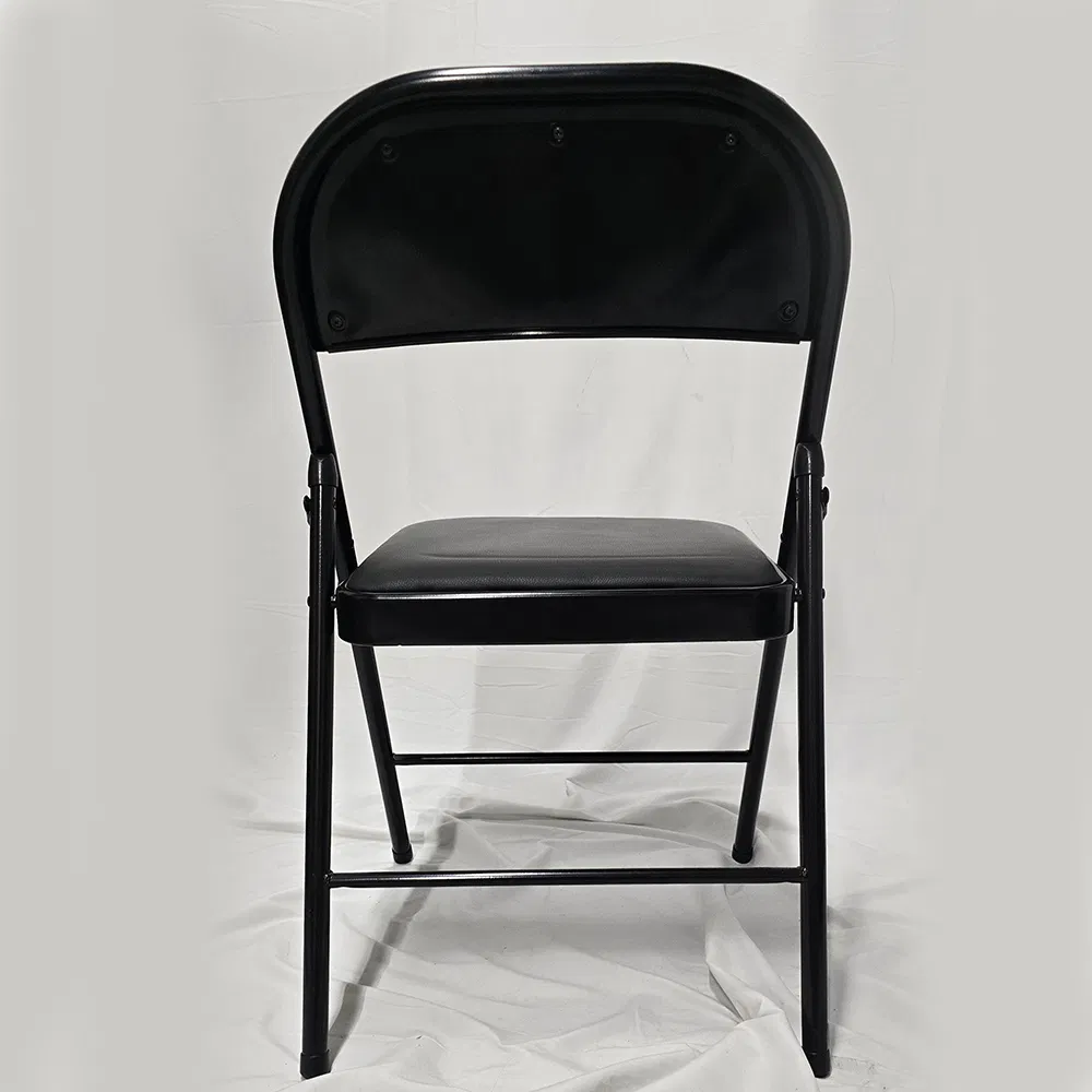 Wholesale Cheap Price Soft Seats Padded Black Metal Folding Chairs for Events
