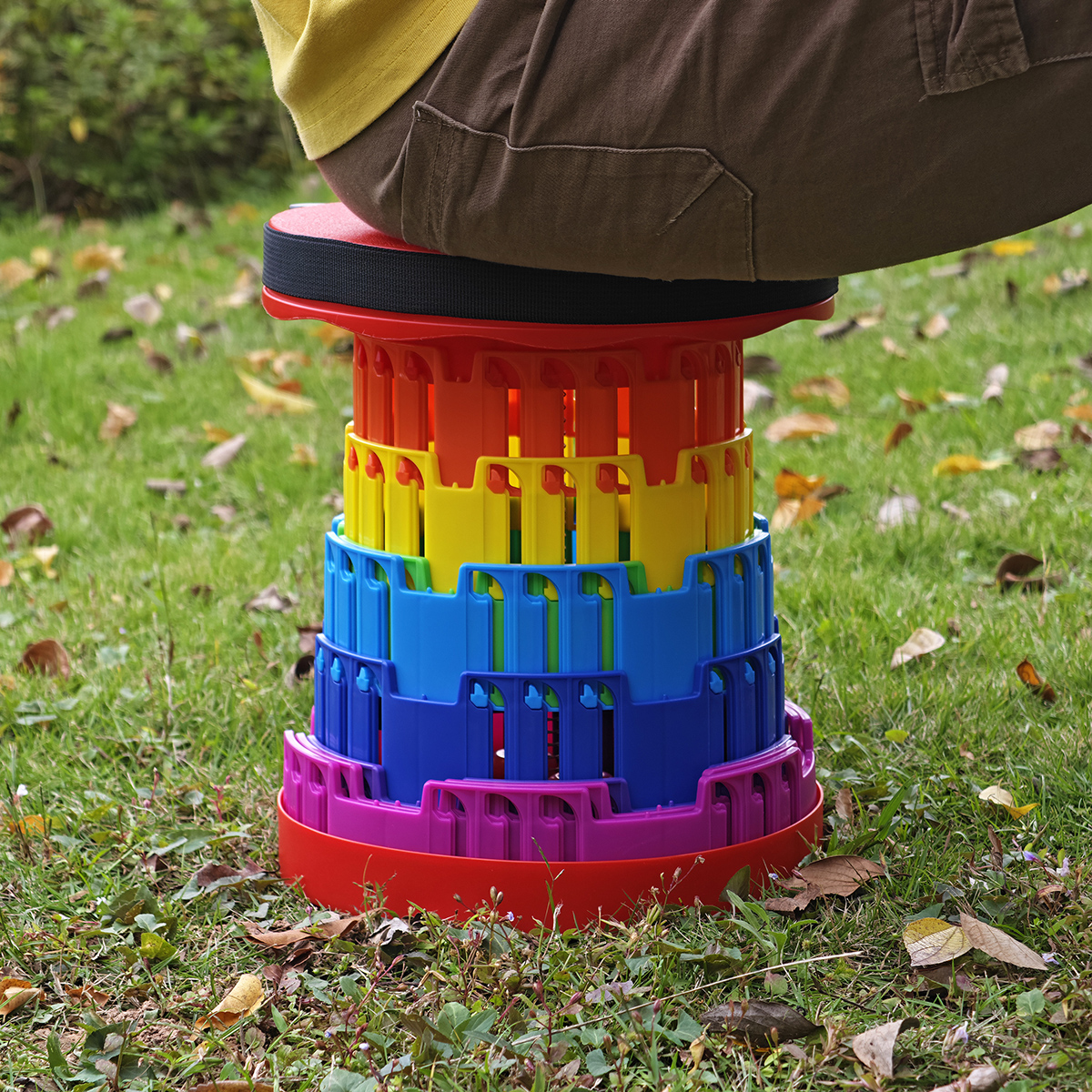 Portable Lightweight Plastic Folding Stool and Telescopic Subway Queuing Chair for Outdoor Camping Fishing Travel