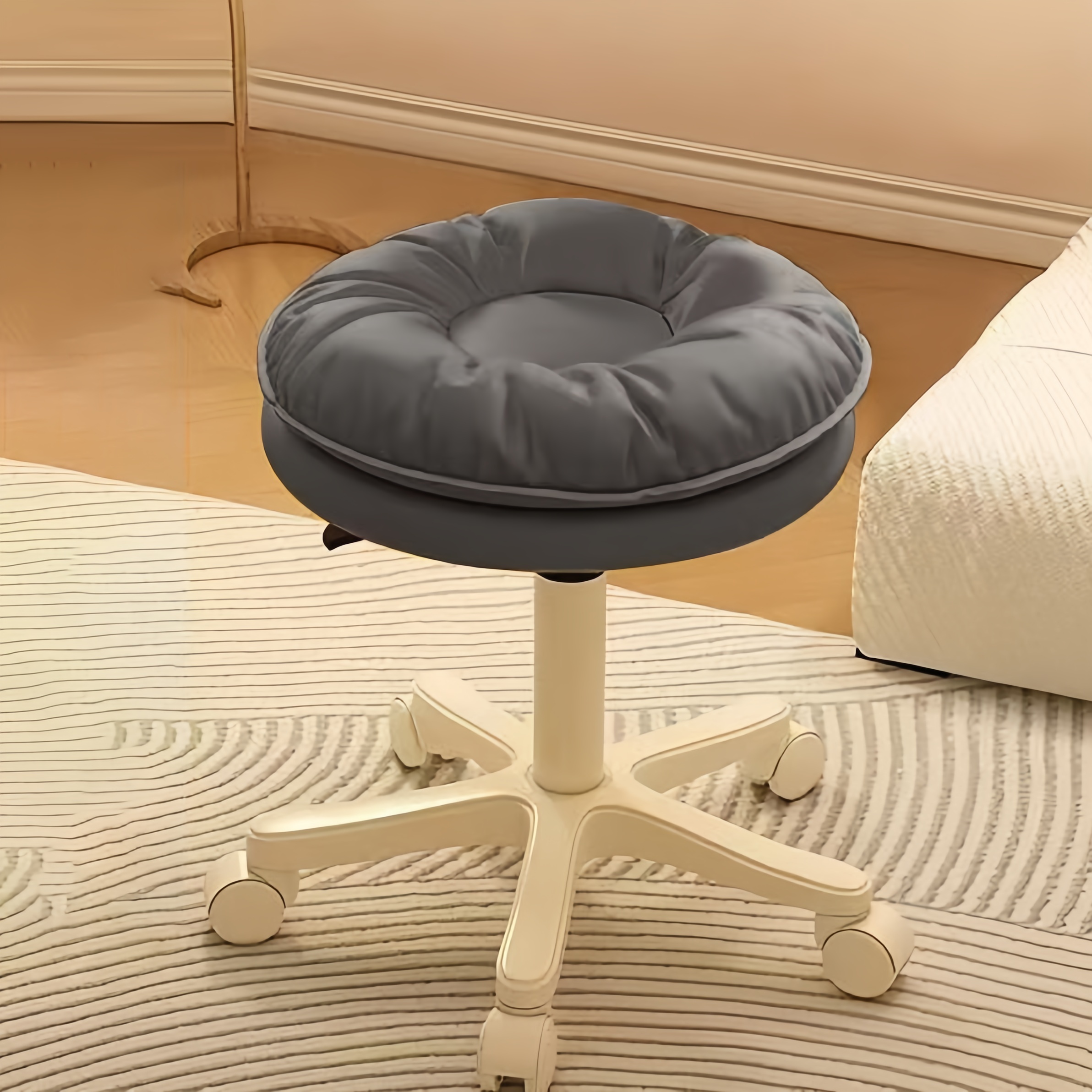 Modern Style Leisure Chair with Metal Frame Waterproof Foldable Design for Hotel &amp; Dining Use Adjustable Height Swivel Lifting