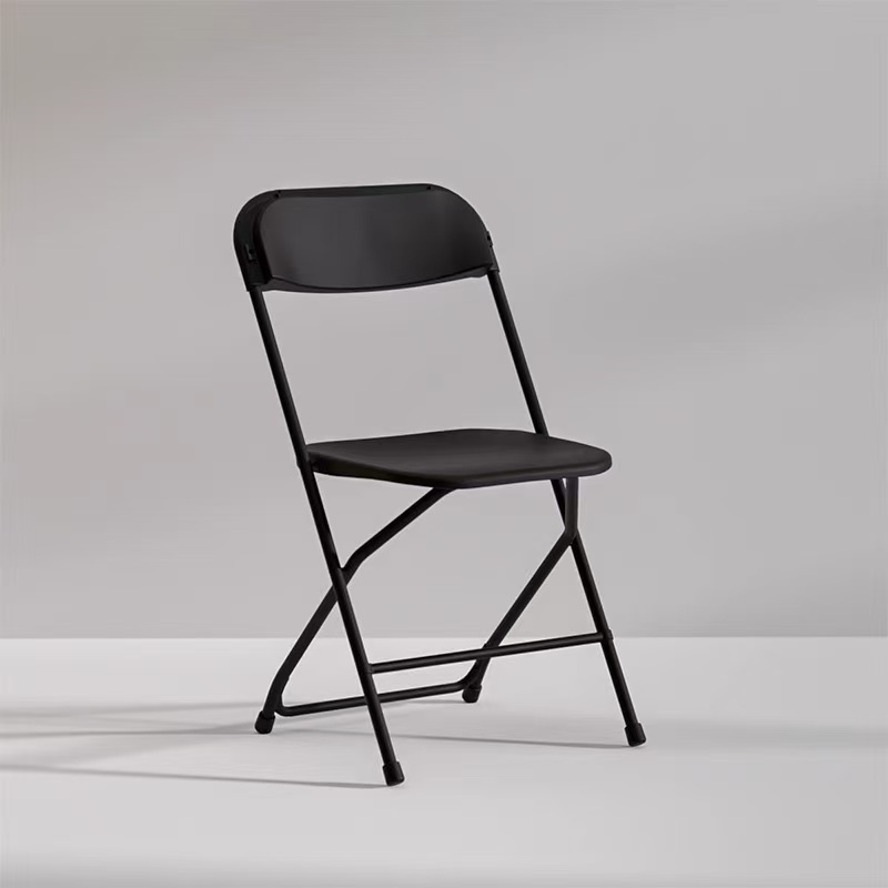 Wholesale Modern Portable Steel Frame Stackable White Plastic Folding Garden Chair for Outdoor Events