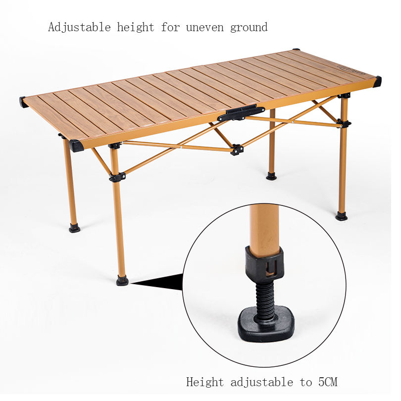 Aluminum Picnic Outdoor Folding Table Egg Roll Table Portable Furniture Camping Barbecue Stall Night Market Rectangular Desk