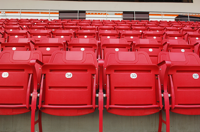 HDPE VIP Foldable Stadium Chair Steel Frame Seats Tip up Seating for Football Basketball Stadium CS-ZZB-GL