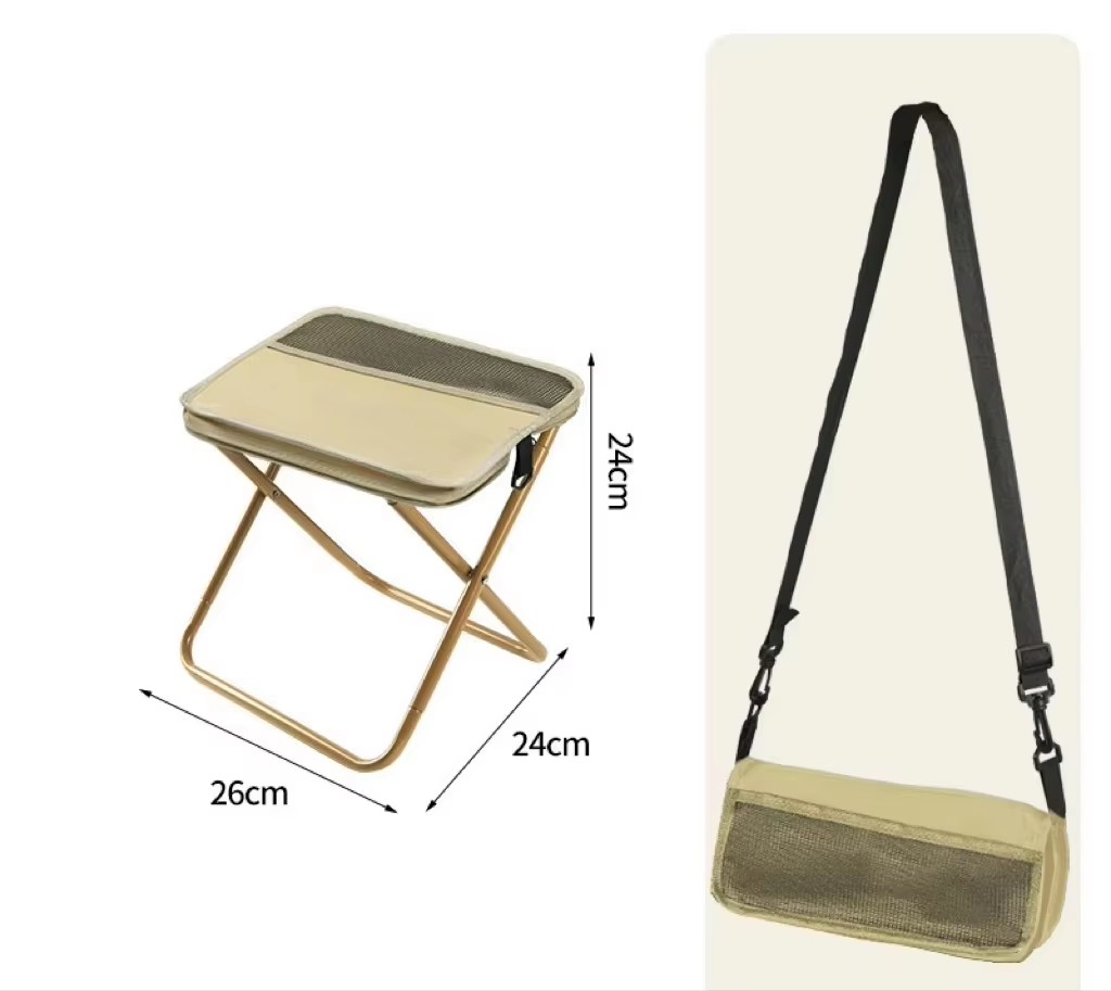 Custom Portable Ultralight Mini Folding Stool for Outdoor Camping Foldable Chair Stool Pocket Fishing Hiking Beach Park Travel