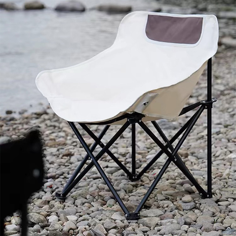 Easily Portable Park Picnic Folding Chair - 600d Wear-Resistant Fabric, Side Storage