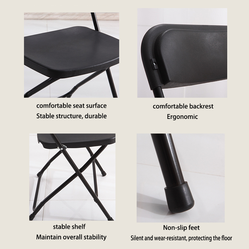 Cheap Portable Stackable Plastic Folding Chair Modern Design School Bedroom Living Room Foldable Outdoor Dining Steel Wedding